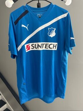 Puma Men’s Hoffenheim Soccer Jersey with White Stripe and SUNTECH Logo #10